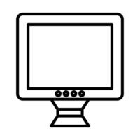 Monitor Black Line Icon Design vector