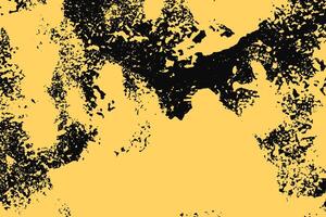 Black and Yellow Grunge Urban Texture with Grainy Spray Effect. Yellow Fragmented Grungy Texture. Dust Overlay Grain Texture Background vector