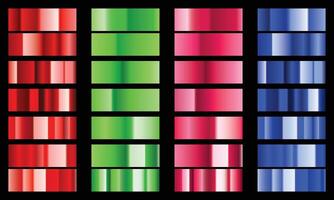 Metal Gradient Collection of Every Color Swatches design vector