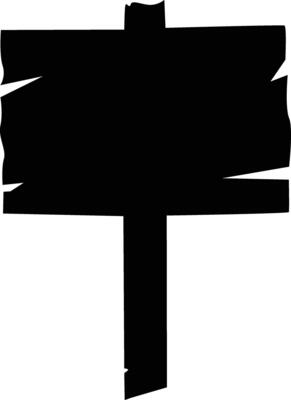 Wooden Sign silhouette icon design on white background