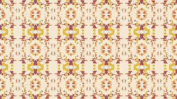 Seamless pattern featuring a dynamic geometric design in warm tones of yellow, orange, and brown for a cheerful and inviting effect. For use in textile design including clothing, bedding, or curtain vector