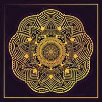 Gold mandala design with abstract pattern style vector