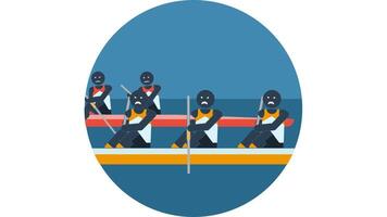 Dynamic Rowing Action 2D Animation in Motion video