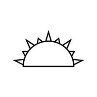 Sun icon. Flat sun icon isolated on a white background. vector