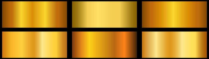 Metallic gradient effect for text design and bulletin boards, infographics. Metallic gold gradient. vector