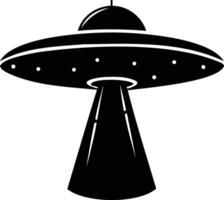 Intriguing UFO Silhouettes for Sci-Fi and Outer Space Designs vector