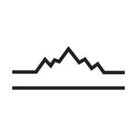 Logo template mountain with blank space inside vector