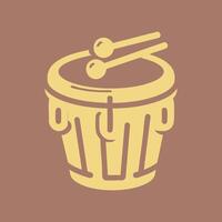 Bongo Drum Silhouette Icon vector