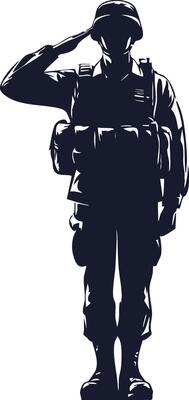 Soldier Saluting in Uniform