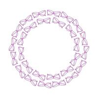 Eyeglasses with clear lean Circular Frame in monochrome violet. Bespectacled Day Copy space Template. Isolated illustration Thematic cards or web promo banner, leaflets, print materials or tags vector