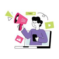 Advertisement Flat Style Design illustration. Stock illustration vector