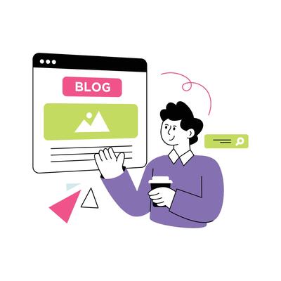 Blog Post Flat Style Design illustration. Stock illustration