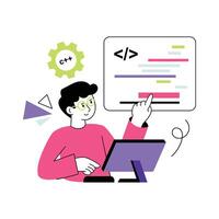 Web Development Flat Style Design illustration. Stock illustration vector