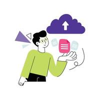 File Upload Flat Style Design illustration. Stock illustration vector