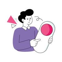 Toggle Button Flat Style Design illustration. Stock illustration vector