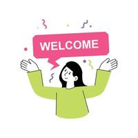 Welcome Flat Style Design illustration. Stock illustration vector
