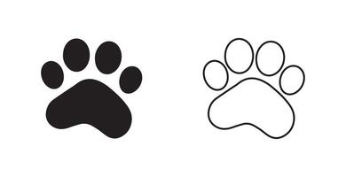Paw icon set. for mobile concept and web design. illustration vector