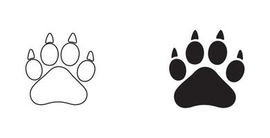 Paw icon set. for mobile concept and web design. vector