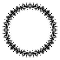 Boho Native Frame Featuring Mandala and Victorian Swirls. vector