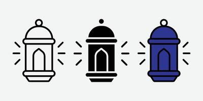 Lanterns Icon . Ramadan Lanterns . Ramadan Mubarak Design Elements. Lantern Icon. vector