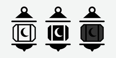 Ramadan Lantern Icon . Ramadan design Elements. Ramadan Icon Bundle. Lanterns Symbol. vector