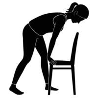 Flowing transition from forward fold to chair pose vector