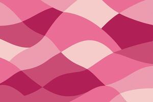 Abstract Pink Waves Curvy Geometric Pattern Background Design. vector