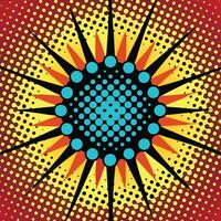 Retro Pop Art Comic Book Explosion Design Element Burst. vector