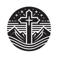 A Simple, Symbolic Christian Cross Design vector