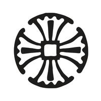 Cross Design in a Circular Pattern vector