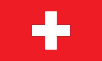 High-resolution image of the Swiss flag, featuring a white cross on a red background. vector