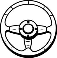 A hand drawn icon of a steering controller vector