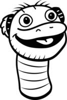 Hand drawn icon of a funny sock puppet vector