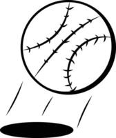Hand drawn icon depicting bouncing baseball vector