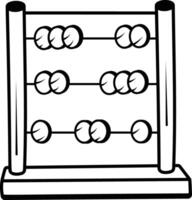 A hand drawn icon of an abacus stand vector