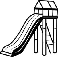 Doodle style icon of a playground slide vector