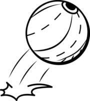 Sketchy style icon depicting a bouncing ball vector