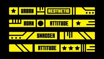 Slogan strip for design. With Street, Urban, Hip Hop style. Suitable for screen printing designs for t-shirts, hoodies, jackets, and more vector