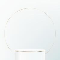 White background 3d with podium space for selling products on the website. Display of cosmetic products. Stage or podium. Product display background. illustration. vector