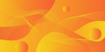 Modern abstract orange wave background with colorful bright gradient. Simple background design with abstract geometric. vector
