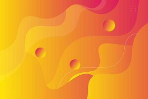 Modern abstract orange wave background with colorful bright gradient. Simple background design with abstract geometric pattern vector