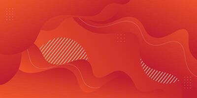 Abstract and realistic orange and red gradient wave background. Fluid pattern design. Eps10 vector