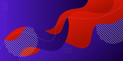 Purple and red gradient background with dynamic wave shapes and white lines. Abstract template and modern stylish design. Eps10 vector