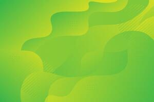 Green abstract geometric background with wave and line pattern. Fresh background, bright design. Eps10 vector