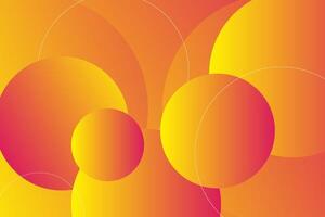 Abstract orange background design. Circle and line gradient composition. Creative illustration for poster, web, landing page, cover, advertisement, greeting, card, promotion. Eps10 vector