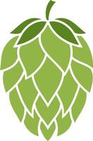 Hop cone icon isolated Design green element for restaurant menu craft beer pub brewery vector