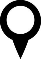 Map pointer icon isolated. GPS location black vector