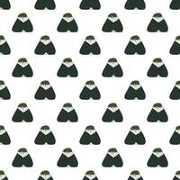 Seamless pattern with onigiri for decorative print, wrapping paper, menu, wallpaper and fabric 5 vector
