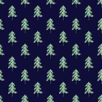 Seamless pattern with geometric minimal scandinavian Christmas tree doodle for decorative print, wrapping paper, greeting cards and fabric 5 vector
