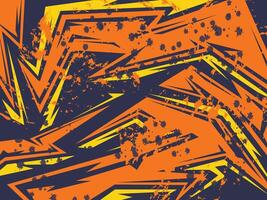 Dynamic Abstract Pattern of Orange and Yellow with Bold Spikes and Splatter vector